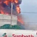 Lagos Fire Service, NIMASA, NPA Douse Tank Farm Fire at Ibru Jetty, Apapa