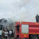 Fire Guts Customs Western Marine Office At Apapa