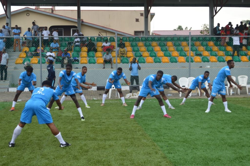 One of the teams that kicked off the match at Abati Barracks, Lagos at the weekend