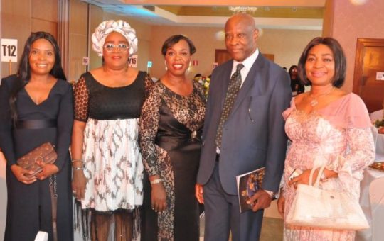 Capt Emmanuel Iheanacho (2nd from right) Mrs Jean Chiazor Anishere, Dr Ify Akerele were among other stakeholders who got celebrated at the OMIS Awards on Saturday